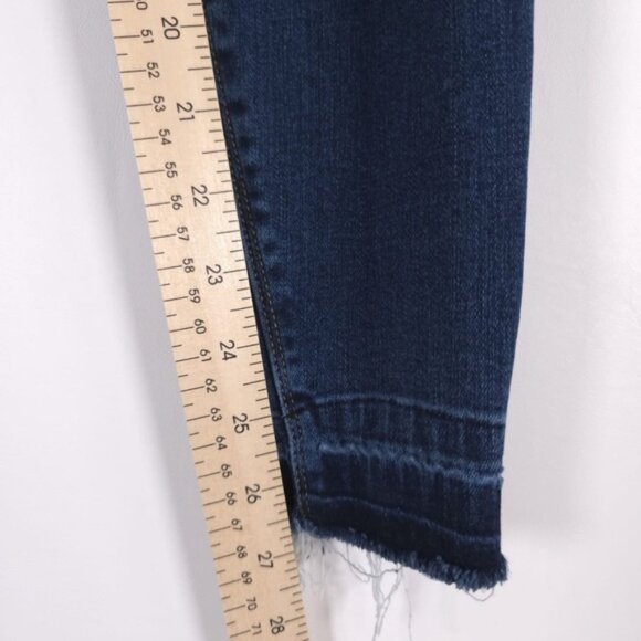 SPANX Distressed Ankle Skinny Raw Hem Pull on Legging Jeans 20203R Size LARGE - Picture 7 of 10